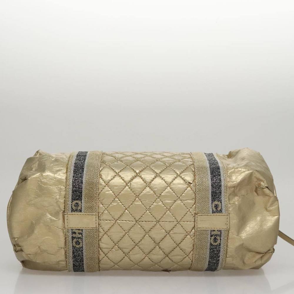CHANEL Hand Bag Coated Canvas Gold Tone CC Auth 107865 - Picture 13 of 16